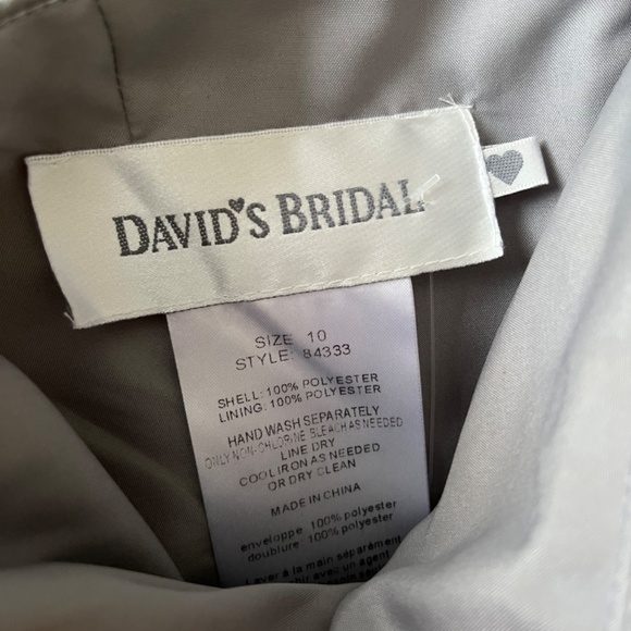 David’s Bridal Grey Bridesmaid Gown - Picture 3 of 4